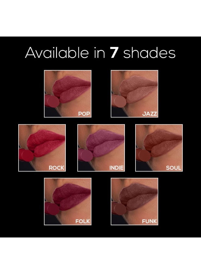 RENEE Matte Lock Lipstick- Folk, Moisturizing, Long Lasting & Weightless Formula, Intense Color Pay Off with Ultra-Matte Finish, Enriched with Avocado oil, Vitamin E, D & Beta-Carotene, 3.5 Gm - Image 3